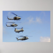 Vier Hubschrauber Poster (Vorne)