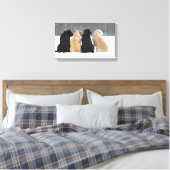 Vier Hunde im Schnee Leinwanddruck (Insitu (Schlafzimmer))