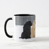 Vier Hunde im Schnee Tasse (Links)
