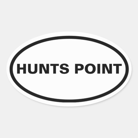 VIER Hunts Point Ovaler Aufkleber (Vorderseite)