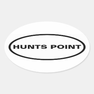 VIER Hunts Point Ovaler Aufkleber