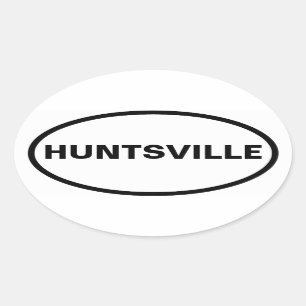 VIER Huntsville Ovaler Aufkleber