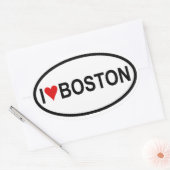 VIER "I" Boston Ovaler Aufkleber (Umschlag)