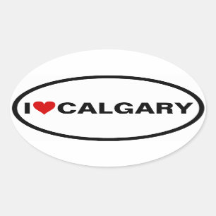 VIER I. Kalgary Ovaler Aufkleber