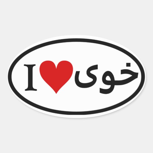 VIER I. Khoy Ovaler Aufkleber (Vorderseite)