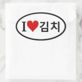 VIER I. Kimchi Ovaler Aufkleber (Tasche)