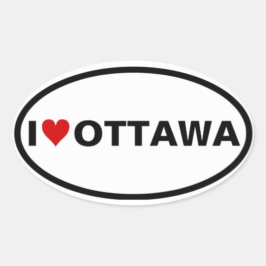 VIER I. Ottawa Ovaler Aufkleber (Vorderseite)