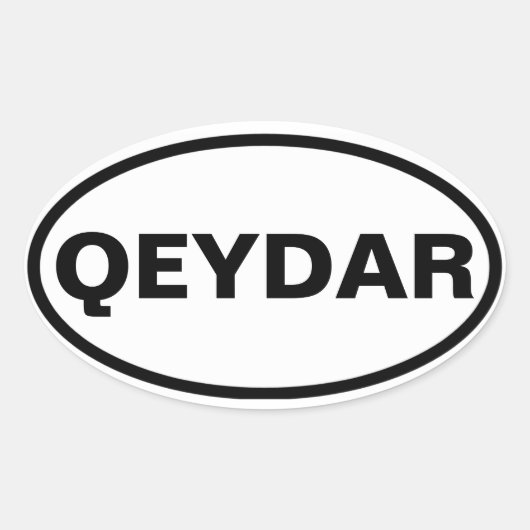 VIER I. Qeydar Ovaler Aufkleber (Vorderseite)