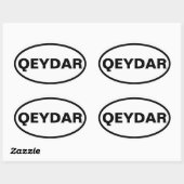 VIER I. Qeydar Ovaler Aufkleber (Blatt)