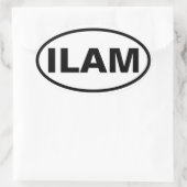 VIER Ilam Ovaler Aufkleber (Tasche)