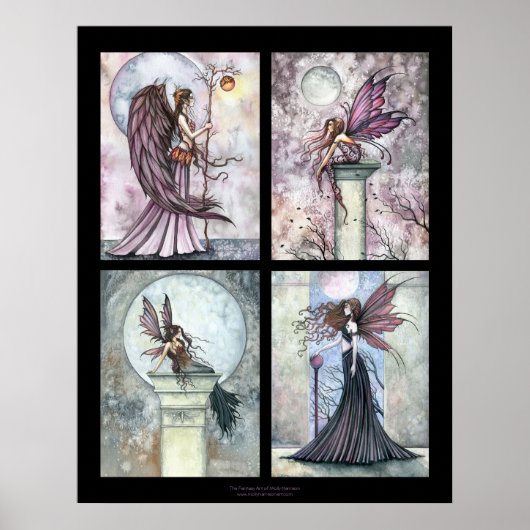 Vier in einem Herbst Gothic Fairy Poster (Vorne)