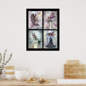 Vier in einem Herbst Gothic Fairy Poster (Küche)