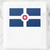 VIER Indianapolis-Flagge Rechteckiger Aufkleber (Tasche)