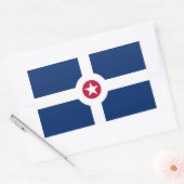 VIER Indianapolis-Flagge Rechteckiger Aufkleber (Umschlag)