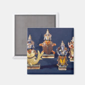 Vier Inkarnationen von Vishnu Magnet (Vorderseite/Rückseite)