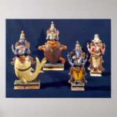 Vier Inkarnationen von Vishnu Poster (Vorne)