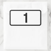 VIER Islands Route 1 (Þjóðvegur 1) Rechteckiger Aufkleber (Tasche)