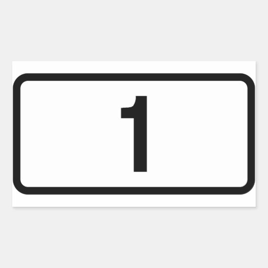 VIER Islands Route 1 (Þjóðvegur 1) Rechteckiger Aufkleber (Vorderseite)