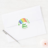 Vier ist ein Charm Rainbow 4. Geburtstag Party Runder Aufkleber (Umschlag)