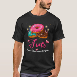 Vier ist so süß 4. Donut Girl Geburtstagsdekoratio T-Shirt