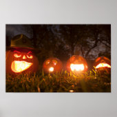 Vier Jack-o'-Lanterns zu Halloween Poster (Vorne)