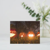 Vier Jack-o'-Lanterns zu Halloween Postkarte (Stehend Vorderseite)