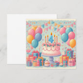 vier Jahre alt Einladung (Vorne/Hinten)