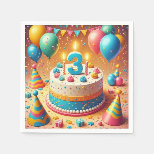 vier Jahre alt Serviette (Vorderseite)