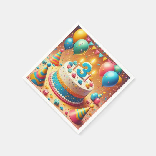 vier Jahre alt Serviette (Ecke)