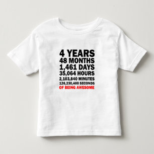 Vier Jahre Phantastisch Kleinkind T-shirt