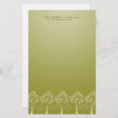 Vier Jahreszeit-Baum-weißes Briefpapier (Vorne/Hinten)