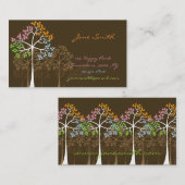 Vier Jahreszeit-bunte punktierte Baum-moderne Visitenkarte (Vorne/Hinten)