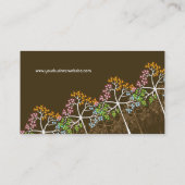 Vier Jahreszeit-bunte punktierte Baum-moderne Visitenkarte (Rückseite)