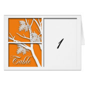 Vier Jahreszeit-Fall-Tischnummerzeltkarte (Vorderseite (Horizontal))