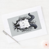 Vier Jahreszeit-Schädel: Winter-Schauer Rechteckiger Aufkleber (Umschlag)