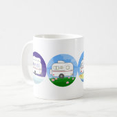 Vier Jahreszeit-Schuft Kaffeetasse (Vorderseite Links)