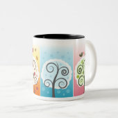 Vier Jahreszeit-Tasse Zweifarbige Tasse (VorderseiteRechts)