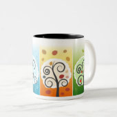 Vier Jahreszeit-Tasse Zweifarbige Tasse (VorderseiteRechts)