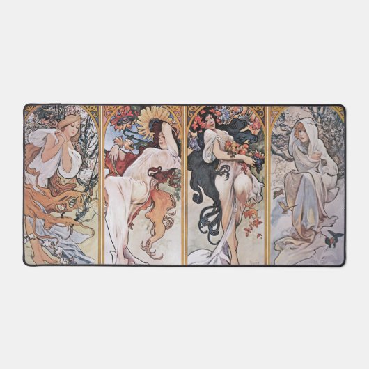 Vier Jahreszeiten, Alphonse Mucha Schreibtischunterlage (Vorderseite)