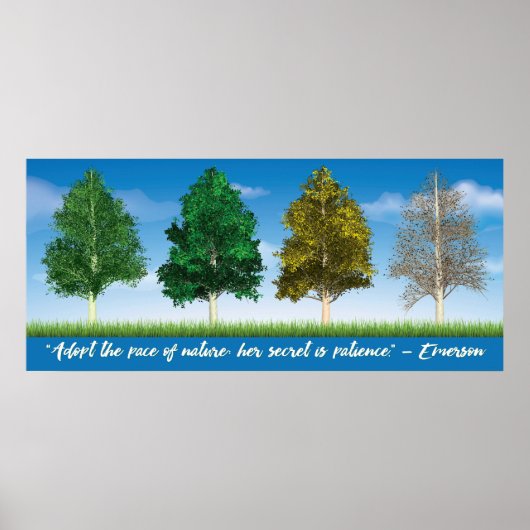 Vier Jahreszeiten Aspen Trees Poster (Vorne)