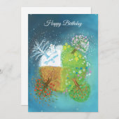 Vier Jahreszeiten auf Erden Einladung (Vorne/Hinten)