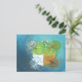 Vier Jahreszeiten auf Erden Feiertagspostkarte (Stehend Vorderseite)