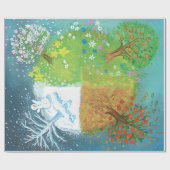 Vier Jahreszeiten auf Erden Geschenkpapier (Flach)