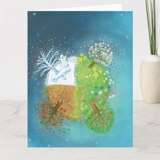 Vier Jahreszeiten auf Erden Karte (Vorderseite)