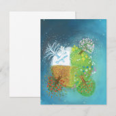 Vier Jahreszeiten auf Erden RSVP Karte (Vorne/Hinten)