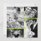 Vier Jahreszeiten Bäume Wald Hochzeit retten das D Save The Date (Rückseite)