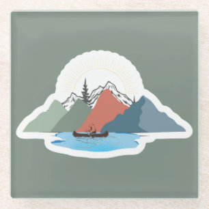 Vier Jahreszeiten der Adirondacks Glasuntersetzer