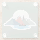 Vier Jahreszeiten der Adirondacks Glasuntersetzer (Rückseite)