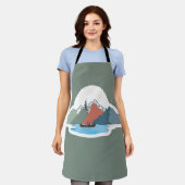 Vier Jahreszeiten der Adirondacks Schürze (Getragen)