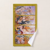 Vier Jahreszeiten durch Alfons Mucha. Handtuch (Handtuch)